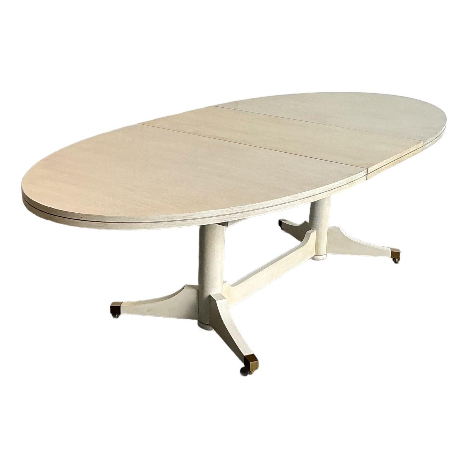 Vintage Boho Duncan Phyfe Extendable Dining Table For Sale