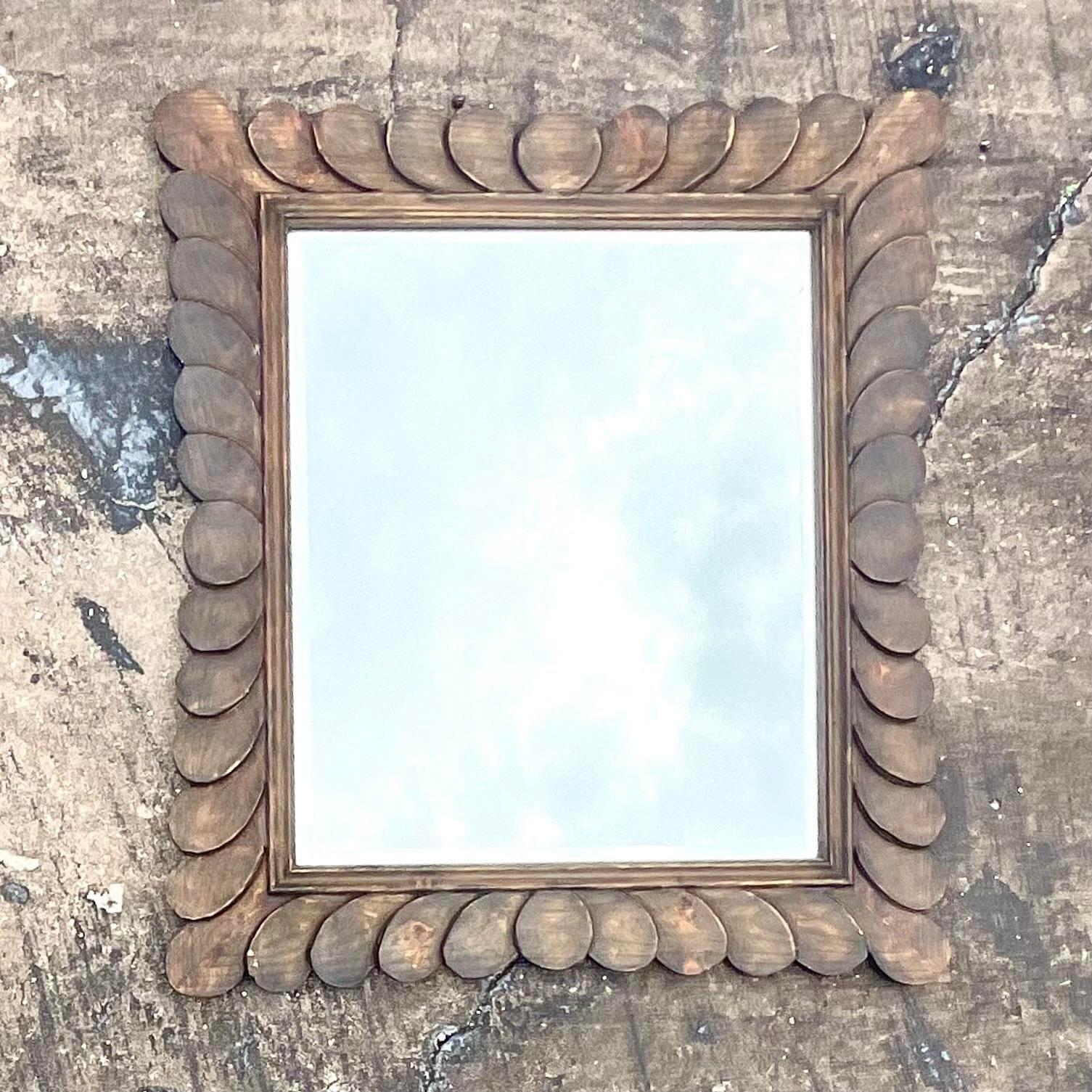 boho wood mirror
