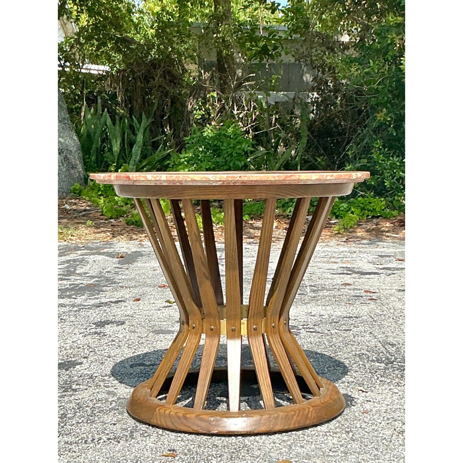 Tavolino con piano in terrazzo vintage di Edward Wormley per Dunbar In condizioni buone in vendita a west palm beach, FL