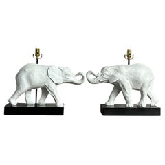 Vintage Boho Elephant Lamps - A Pair Vintage Boho Elephant Lamps - A Pair