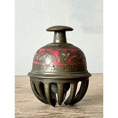 Vintage Boho Engraved Brass Bell