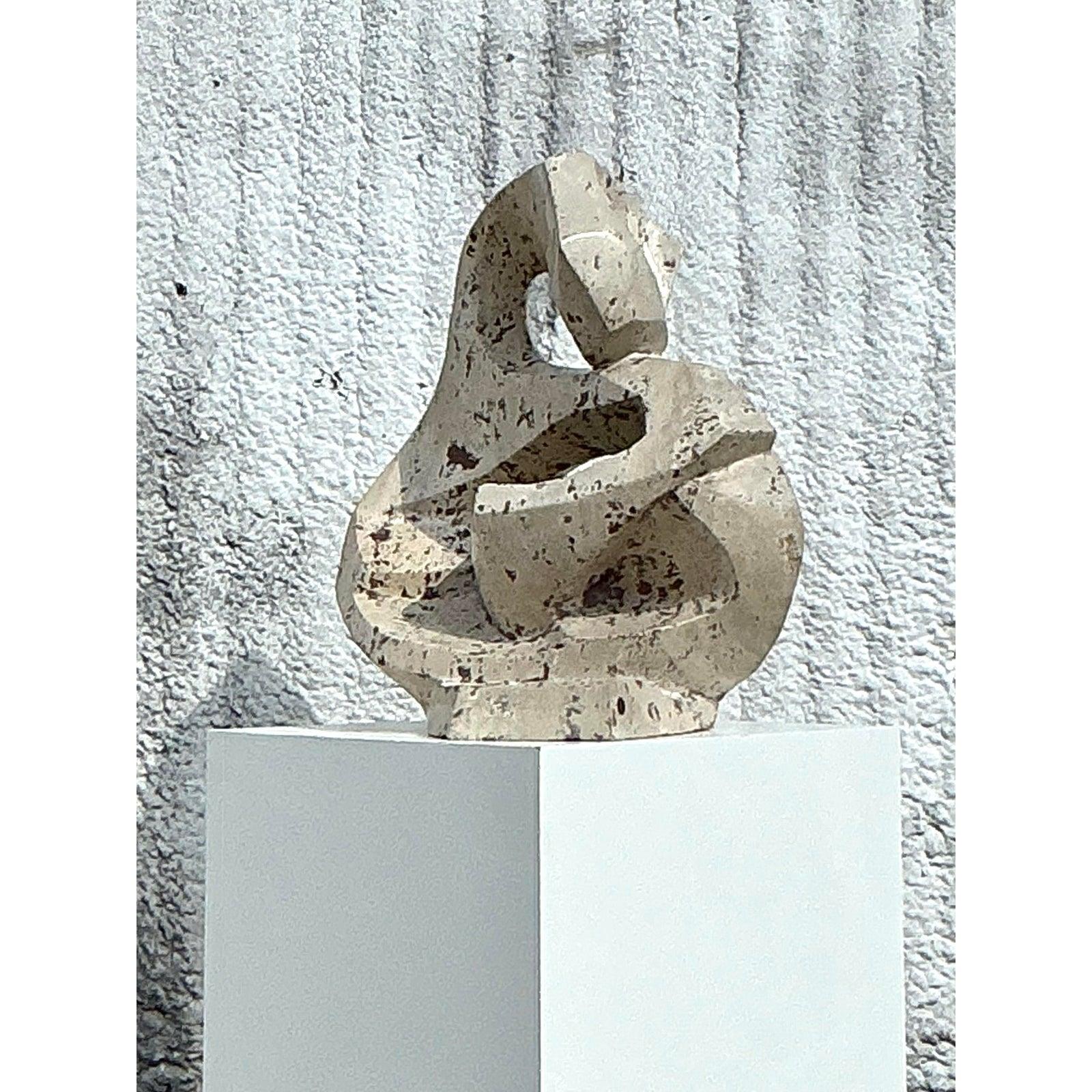 Scultura in pietra intagliata vintage Boho Enzo Gallo In condizioni buone in vendita a West Palm Beach, FL