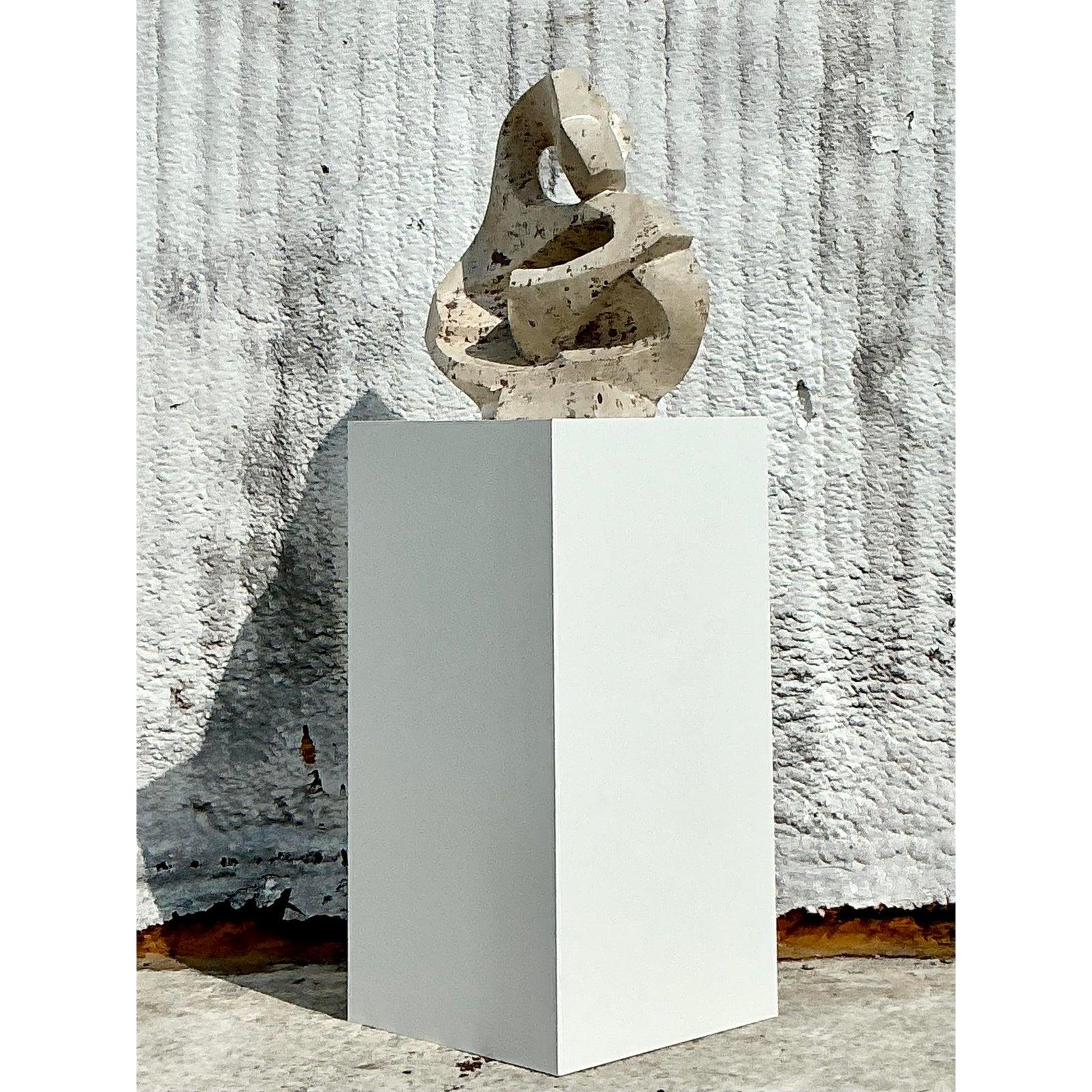 Scultura in pietra intagliata vintage Boho Enzo Gallo in vendita 1