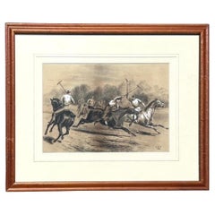 Disegno equestre vintage su carta