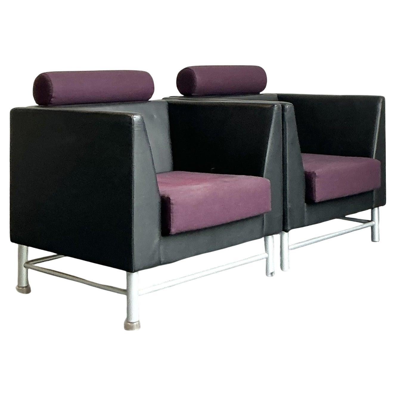 Sillas de salón Vintage Boho Ettore Sottsass para Knoll - Pareja