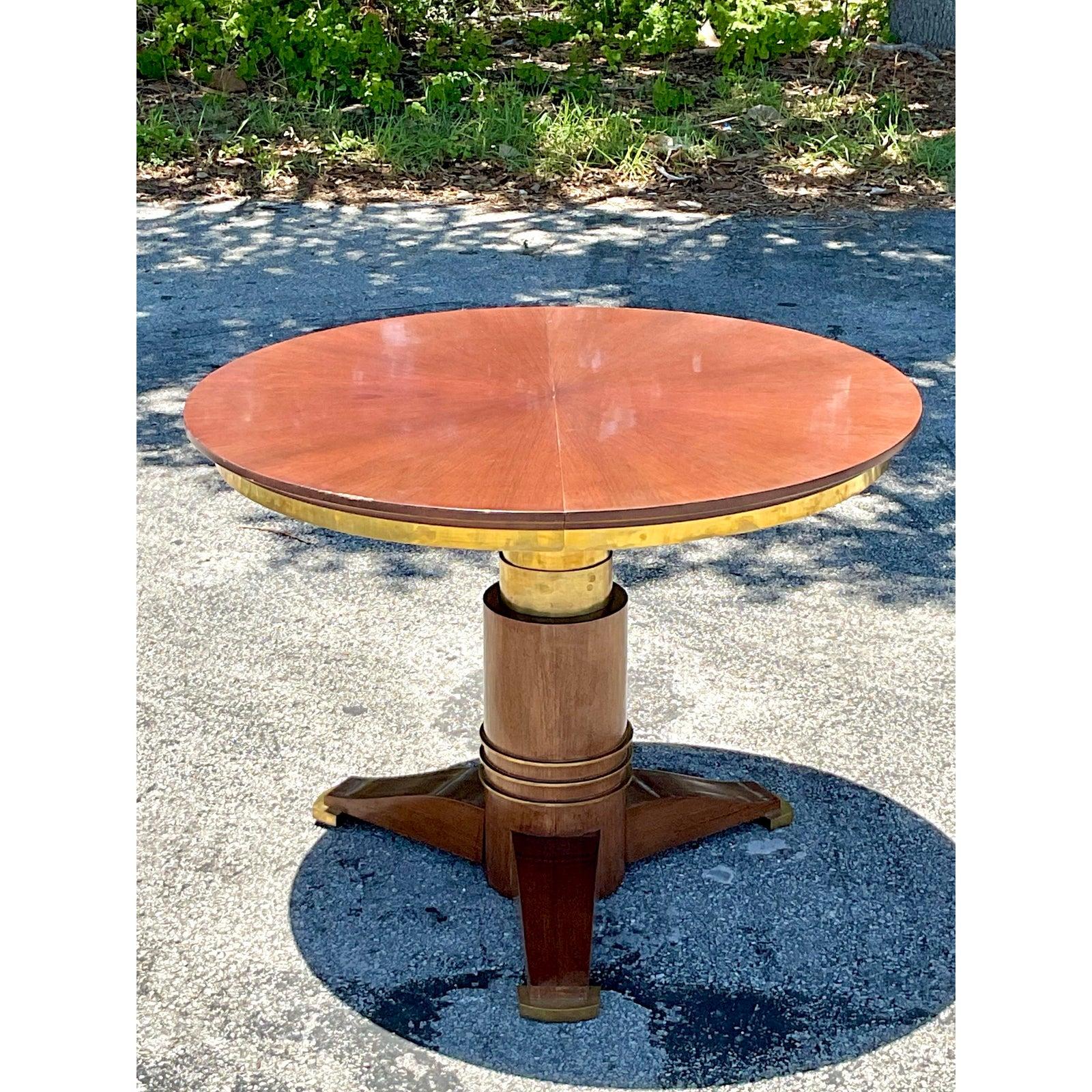 Vintage Boho Jules LeLue Extendable Telescoping Dining Table For Sale 4