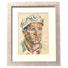 Vintage Boho Fauve Original Oil on Paper