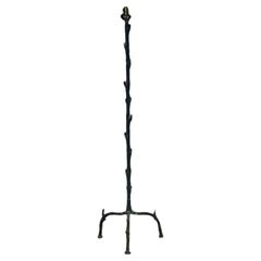 Vintage Boho Faux Bois Floor Lamp