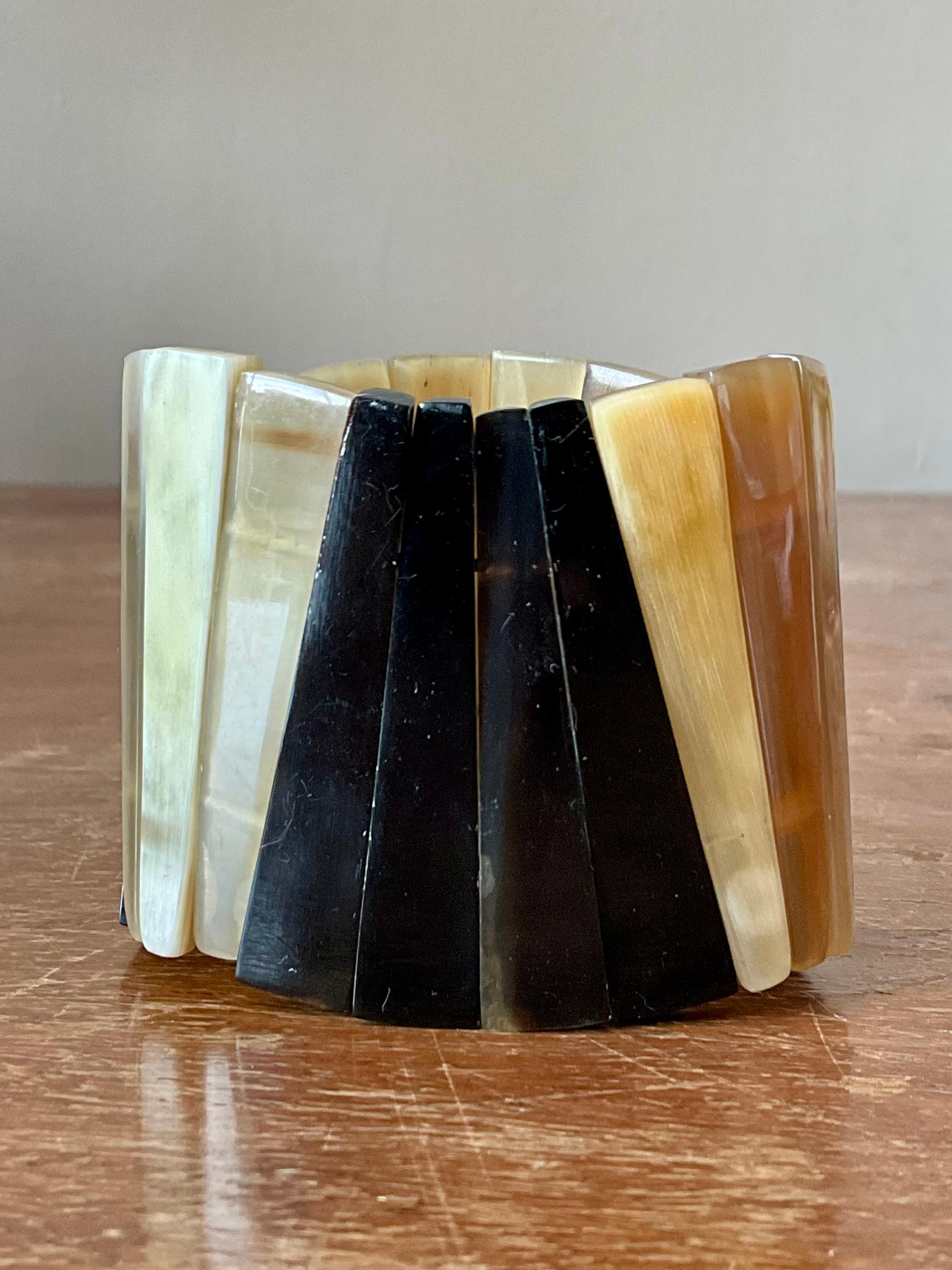 da uomo o donna Bracciale allungato in finto corno di bufalo vintage Boho in vendita