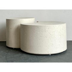 Vintage Boho Faux Coral Coffee Table - Set of 2