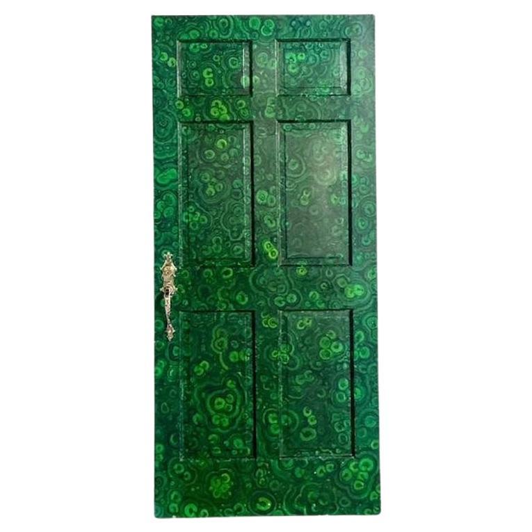 Porta in malachite rifinita in stile boho vintage