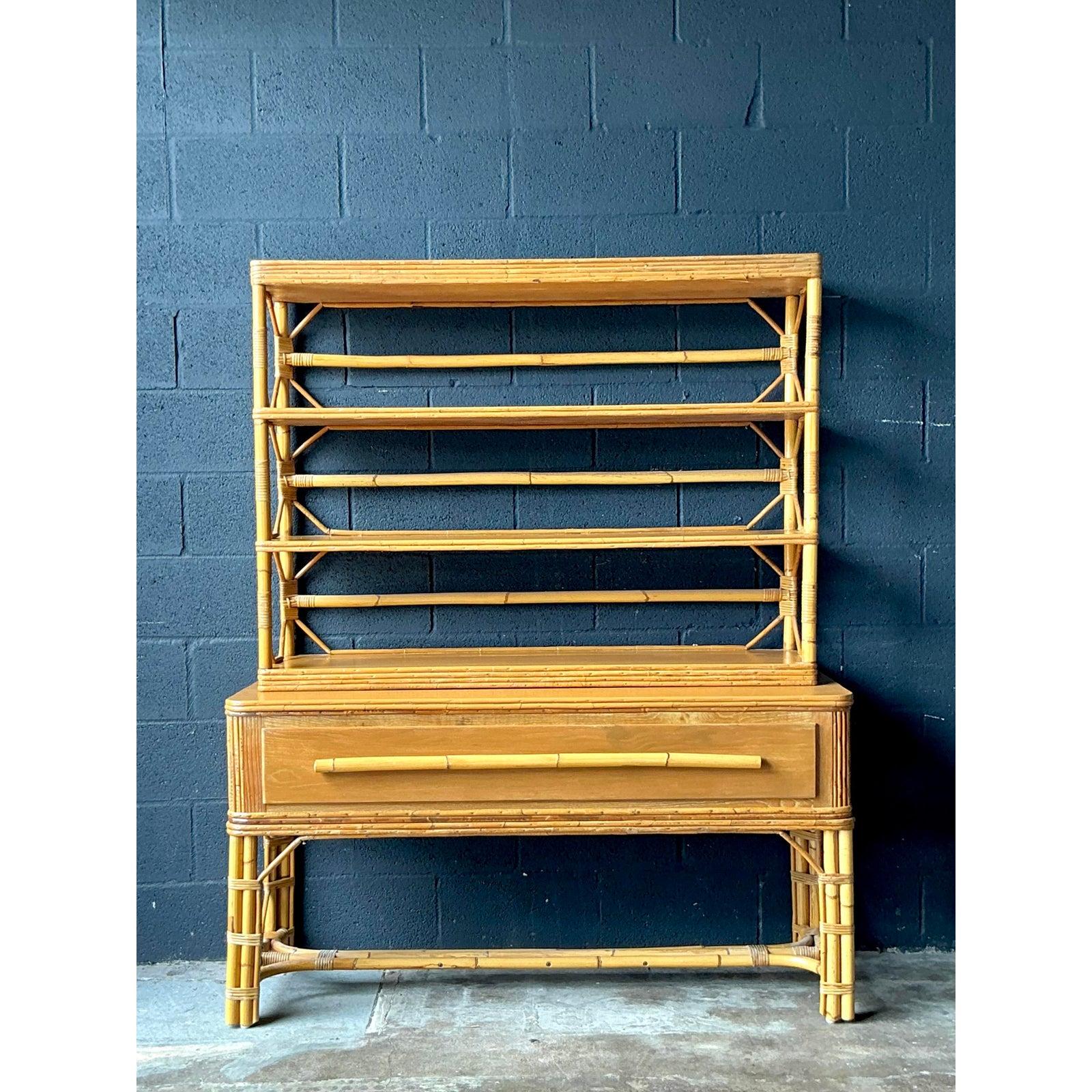 Vintage Boho Ficks Reed Etagere (20. Jahrhundert) im Angebot