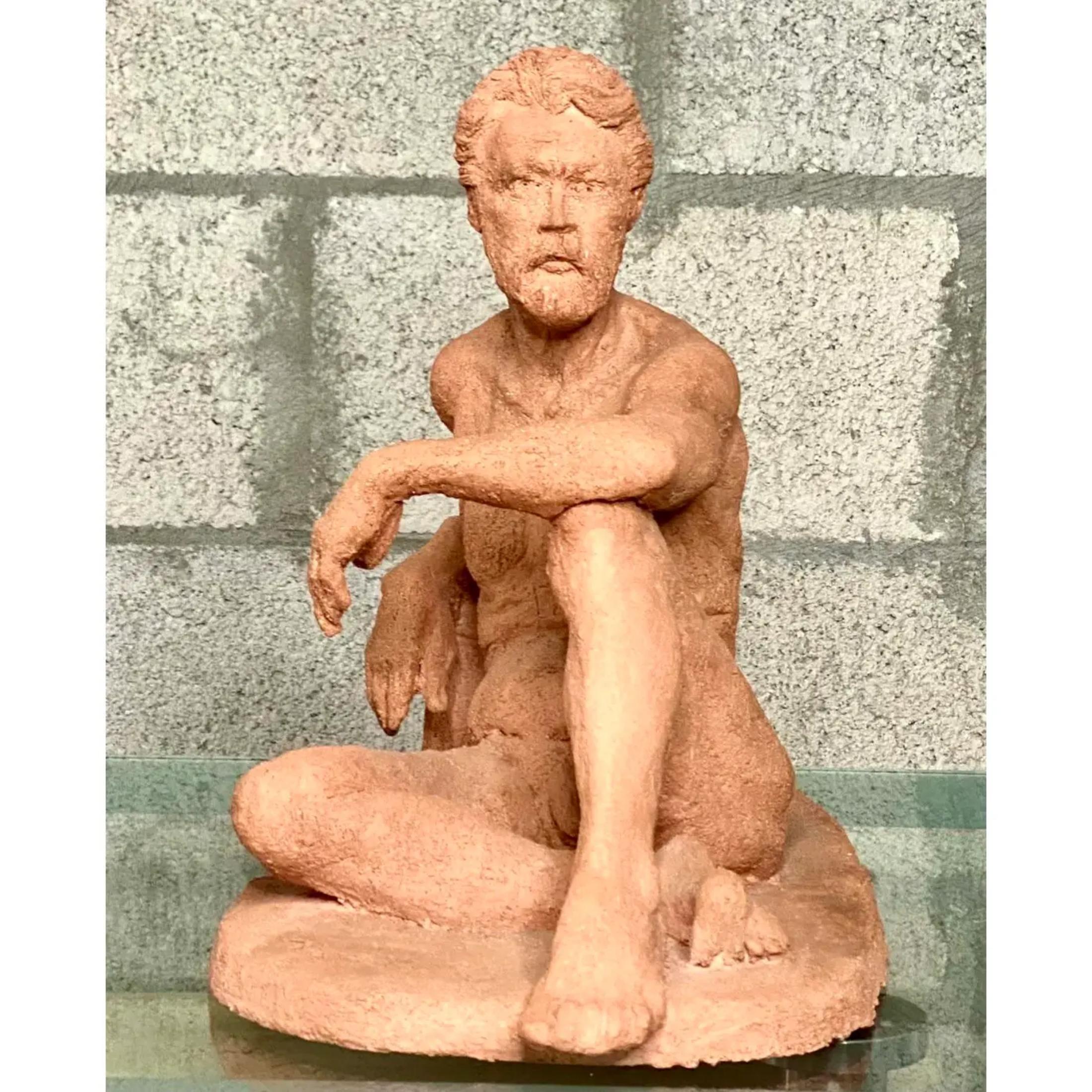 Vintage Boho Figural Sculpture For Sale 3