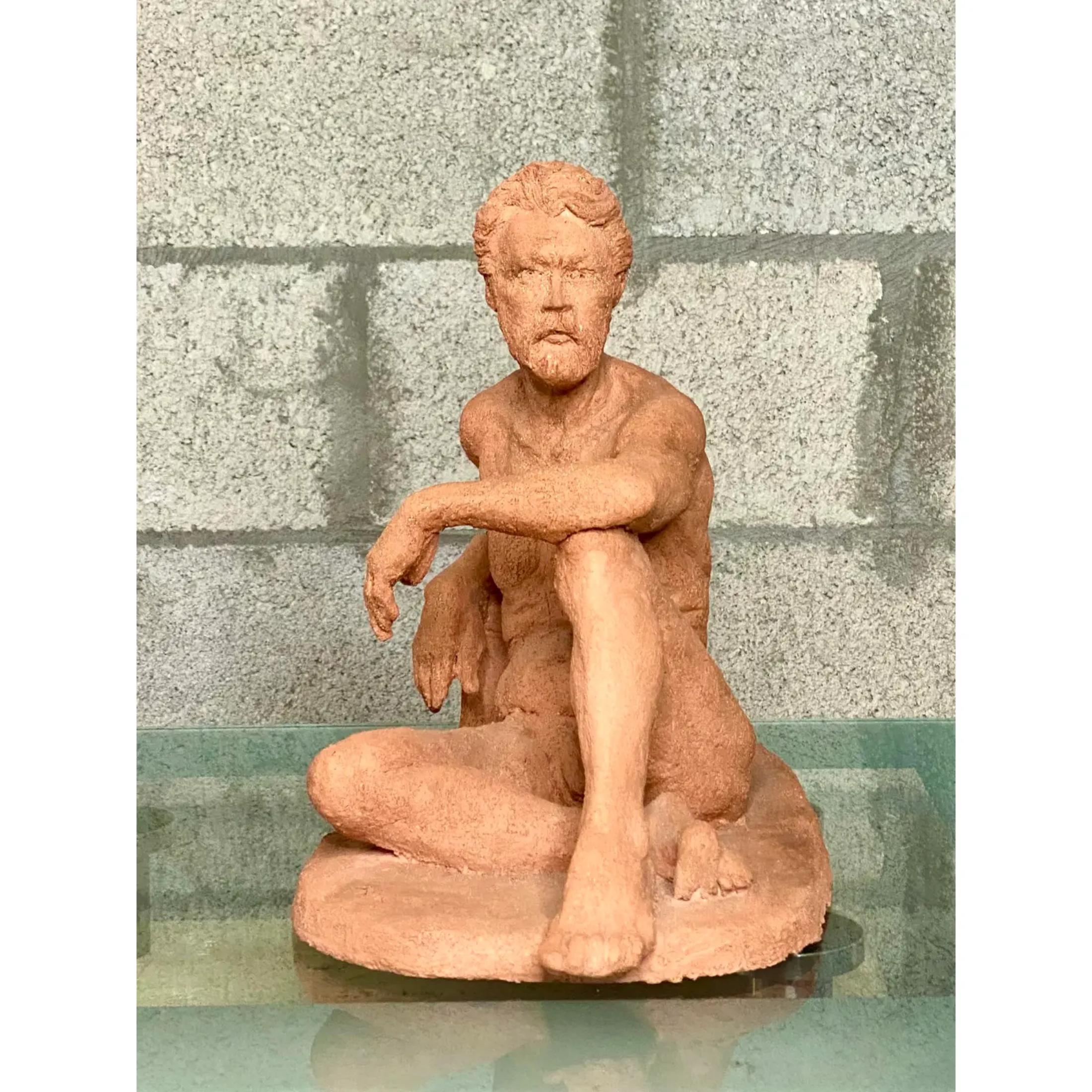 Vintage Boho Figural Sculpture For Sale 1