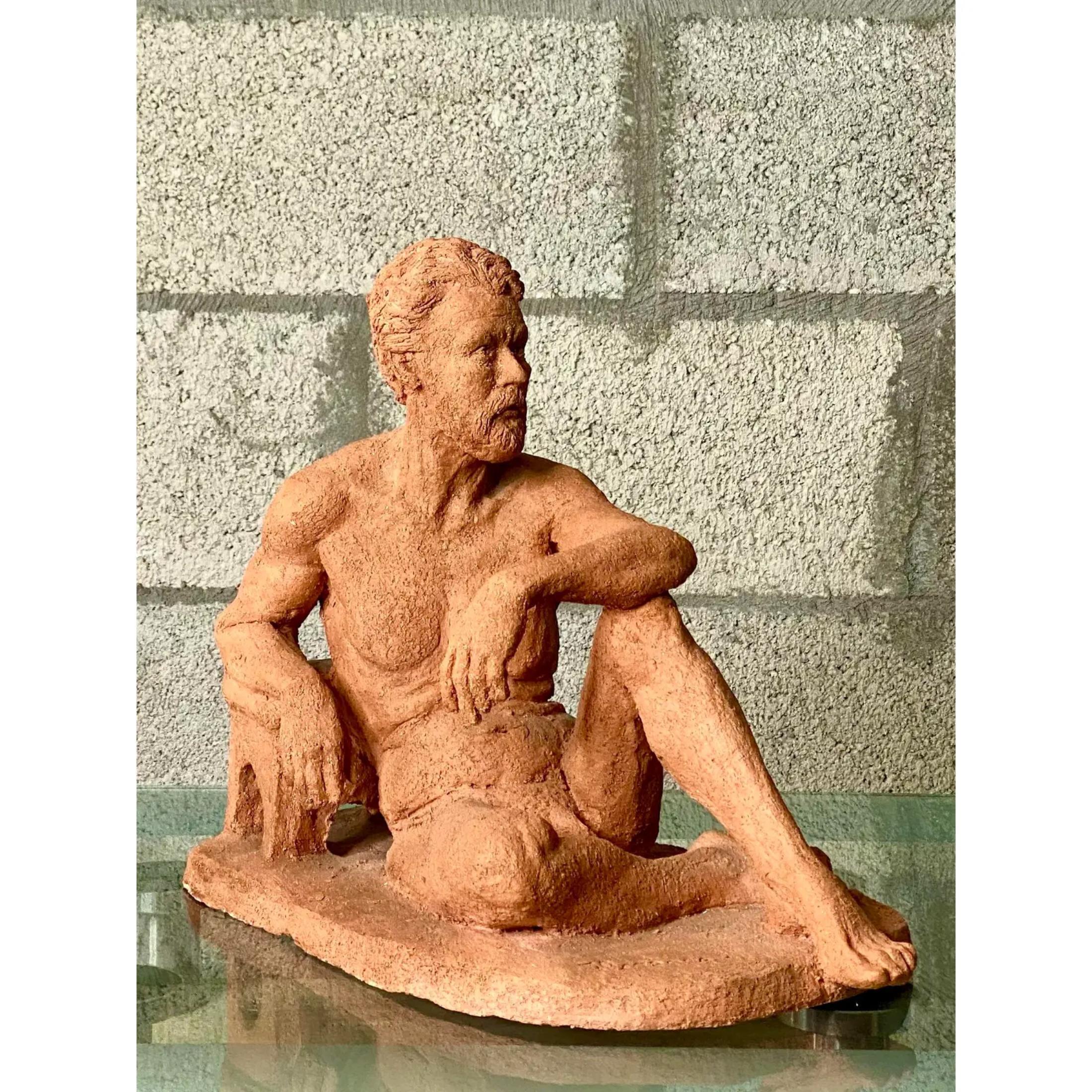 Vintage Boho Figural Sculpture For Sale 2