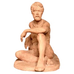 Figurale Vintage-Skulptur des Boho-Stils
