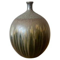 Vintage Boho Flame Studio Pottery Vase