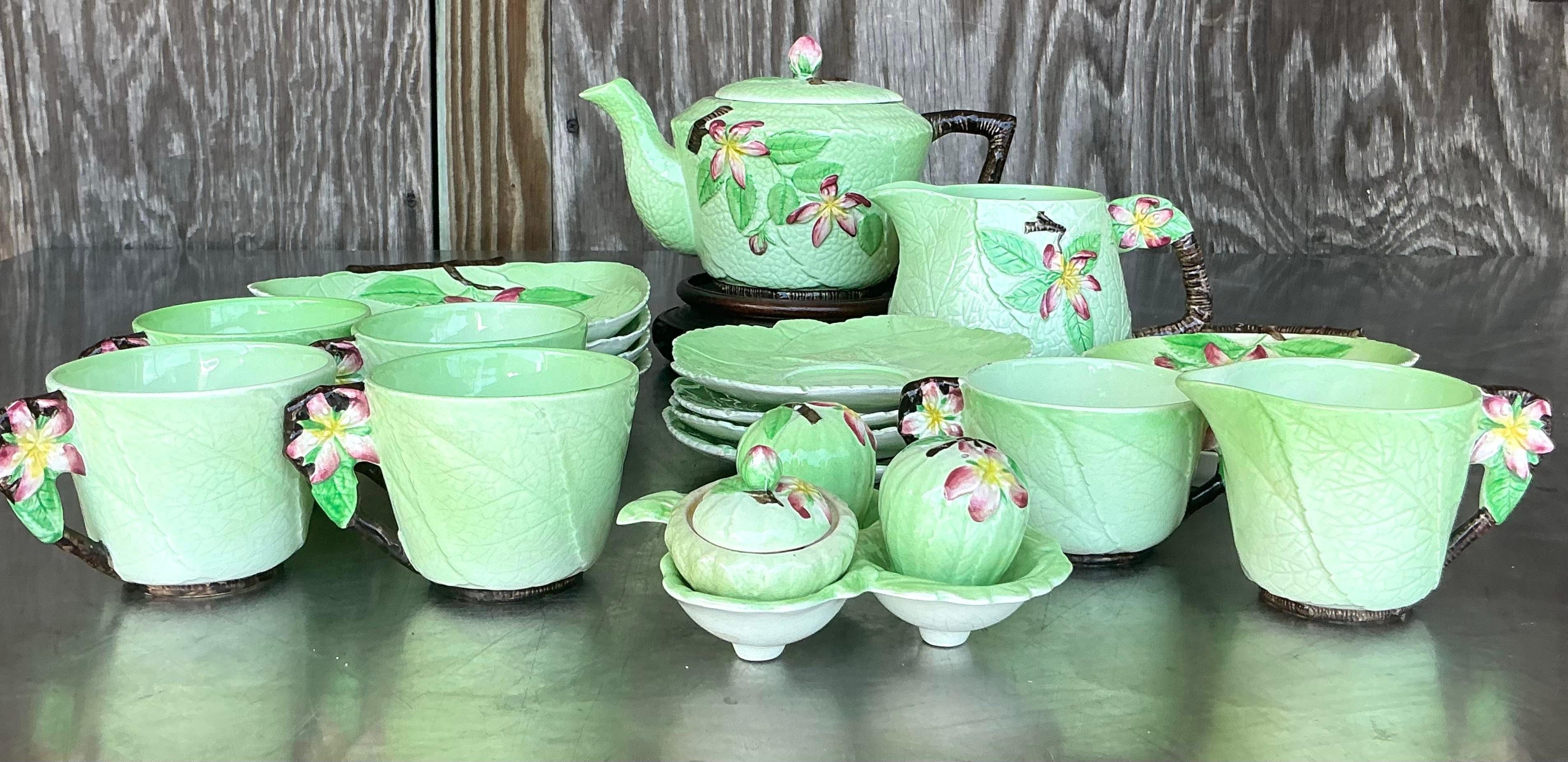 Vintage Boho Floral Carlton Ware Juego de Té de 21 en Bueno estado para la venta en west palm beach, FL