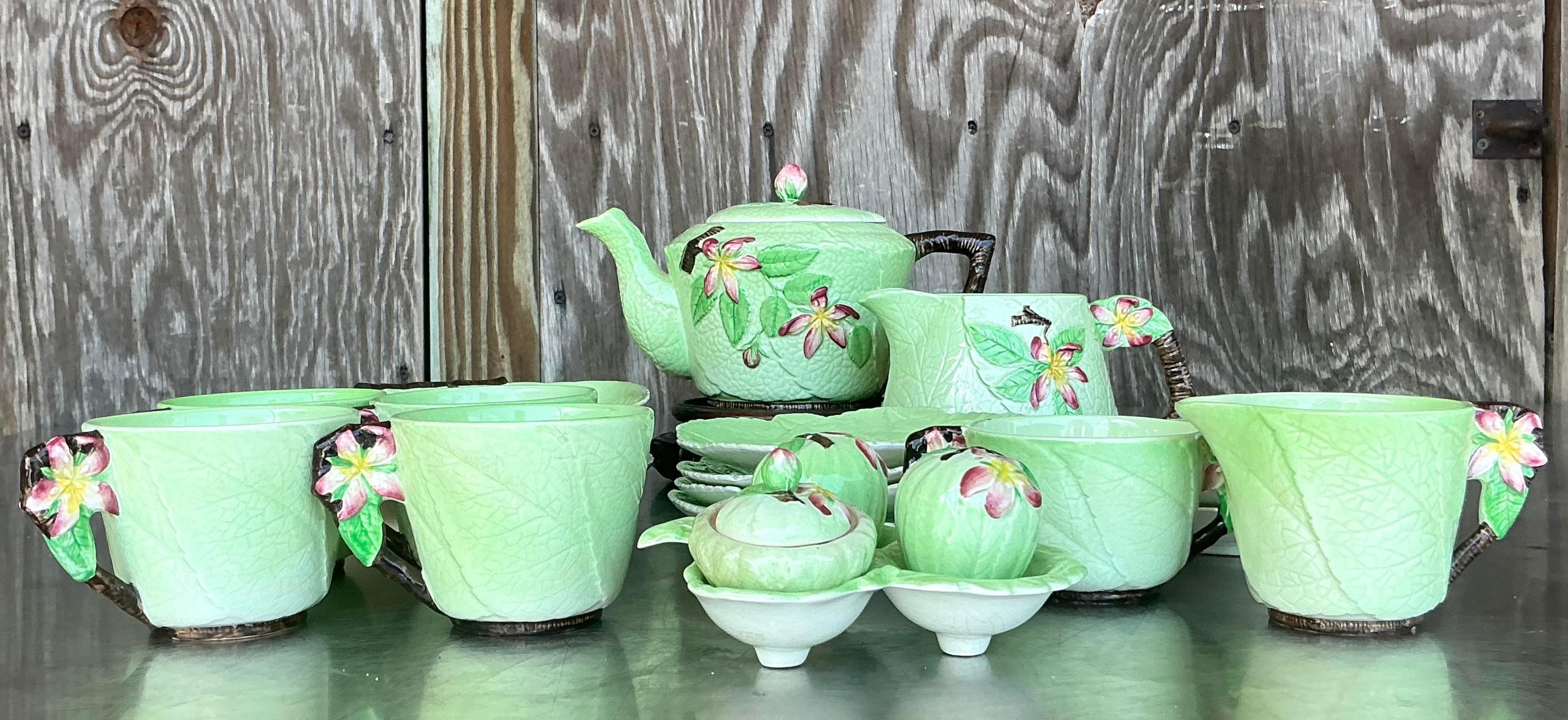 Vintage Boho Floral Carlton Ware Juego de Té de 21 en venta 2