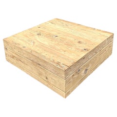 Vintage Boho Florida Pecky Cypress Coffee Table