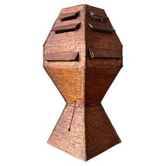 Vintage Boho Folk Art Match Stick Lamp