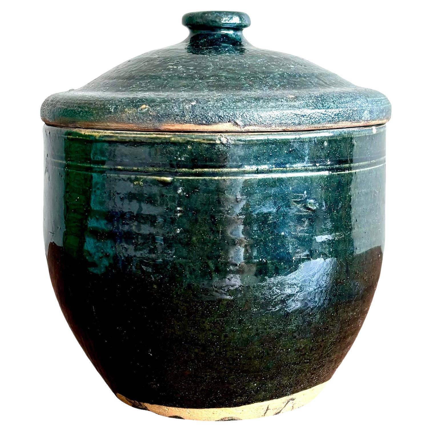 Vaso vintage con coperchio in Greene & Greene & Greene Vintage