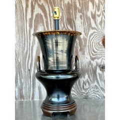 Boho Frederick Cooper, glasierte Keramiklampe, Vintage