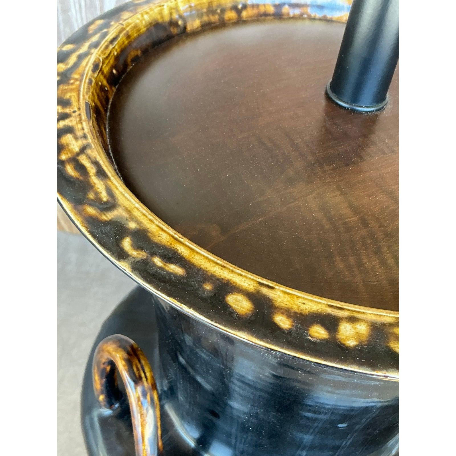 Lampe vintage Boho Frederick Cooper en céramique émaillée en vente 1