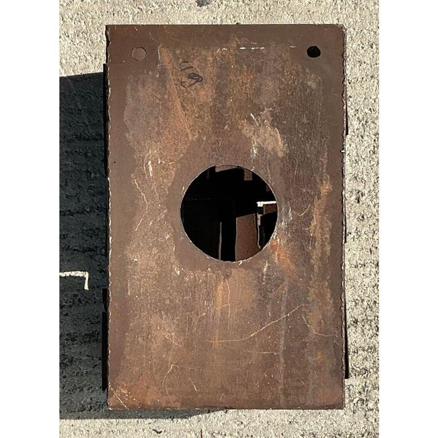 20th Century Vintage Boho French Brutalist Wall Sconce For Sale