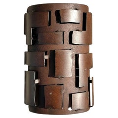 Vintage Boho Französisch Brutalist Wandleuchter