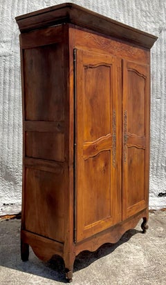 Vintage Boho French Carved Armoire