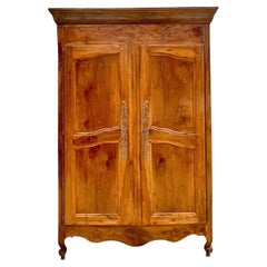 Vintage Boho French Carved Armoire