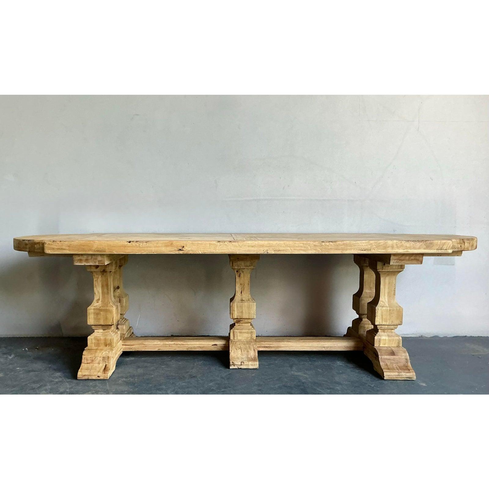 Mesa de comedor francesa boho vintage en venta 4