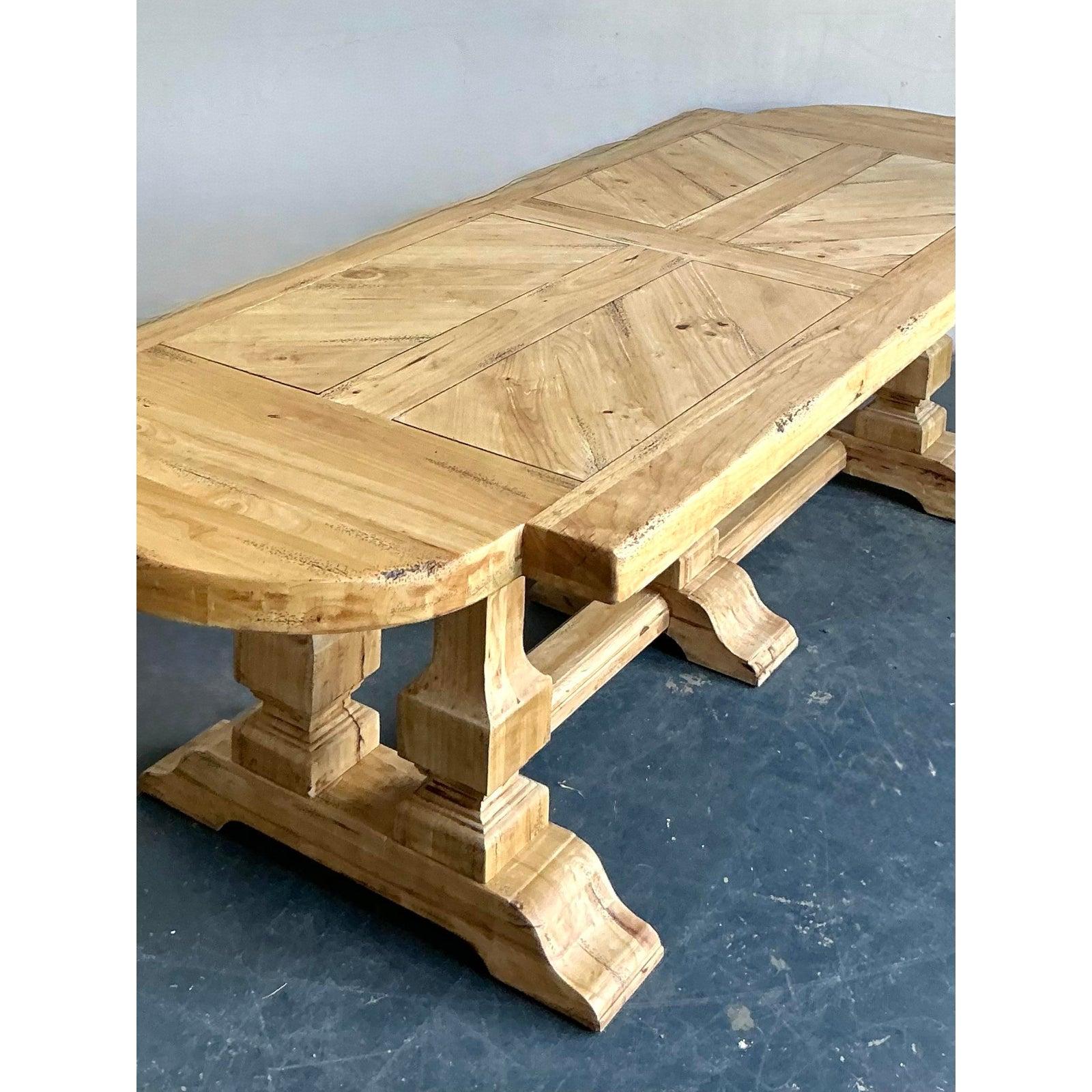Mesa de comedor francesa boho vintage en venta 7