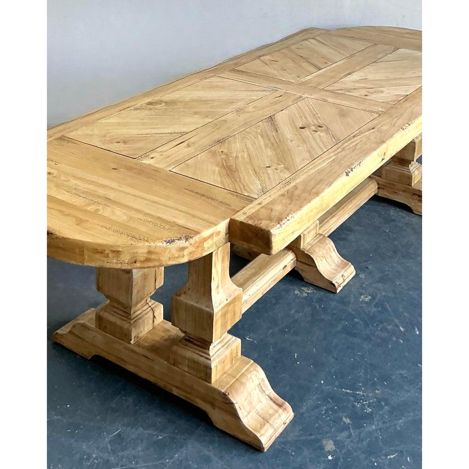 Mesa de comedor francesa boho vintage Provincial francés en venta