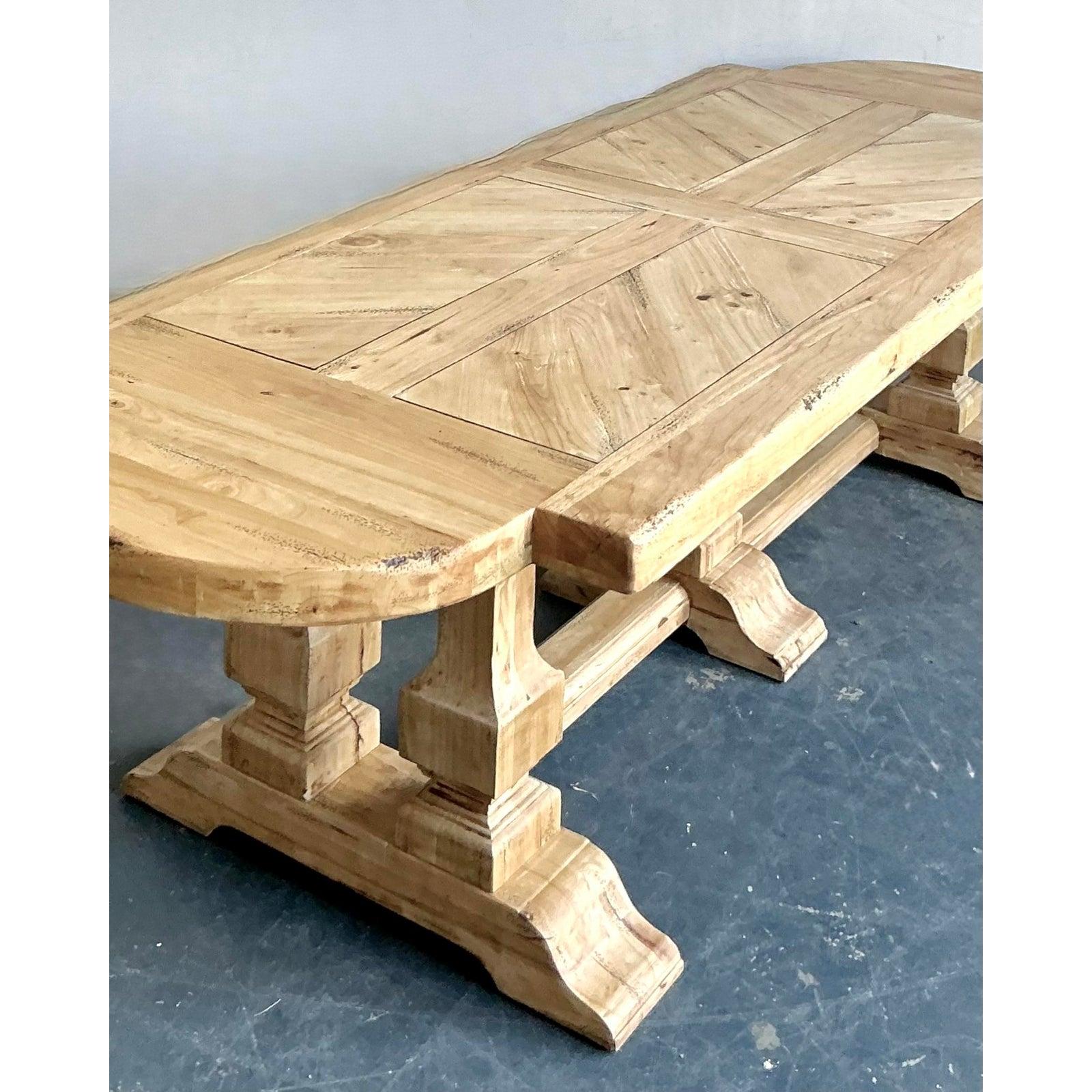 Mesa de comedor francesa boho vintage Madera en venta