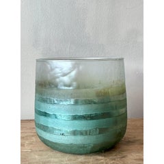 Vintage Boho Frosted Vase