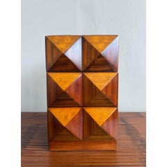 Vintage Boho Geometrische hölzerne Keepsake Box