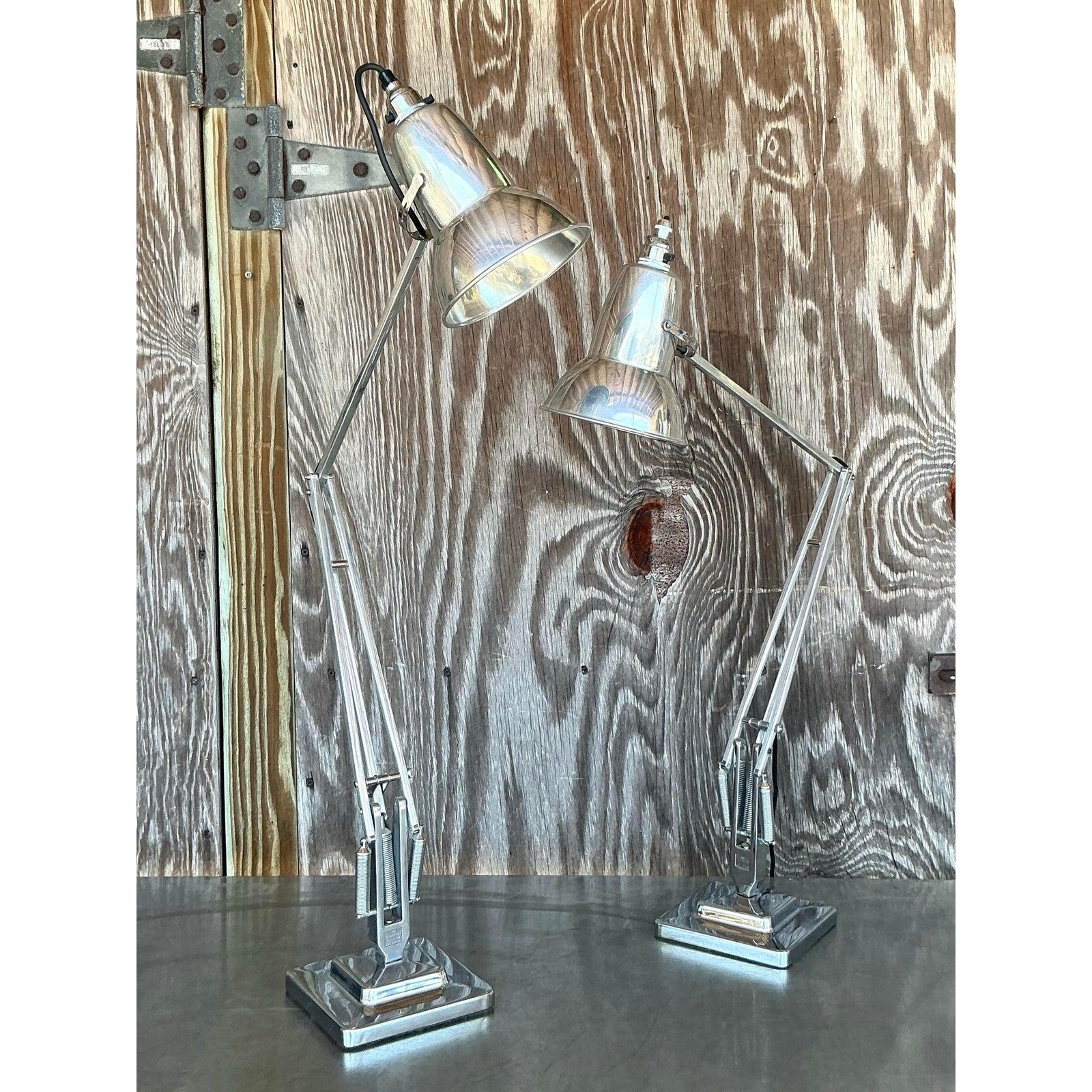 Lampes à col d'oie chromées vintage Boho George Carwardine pour Herbert Terry en vente 3