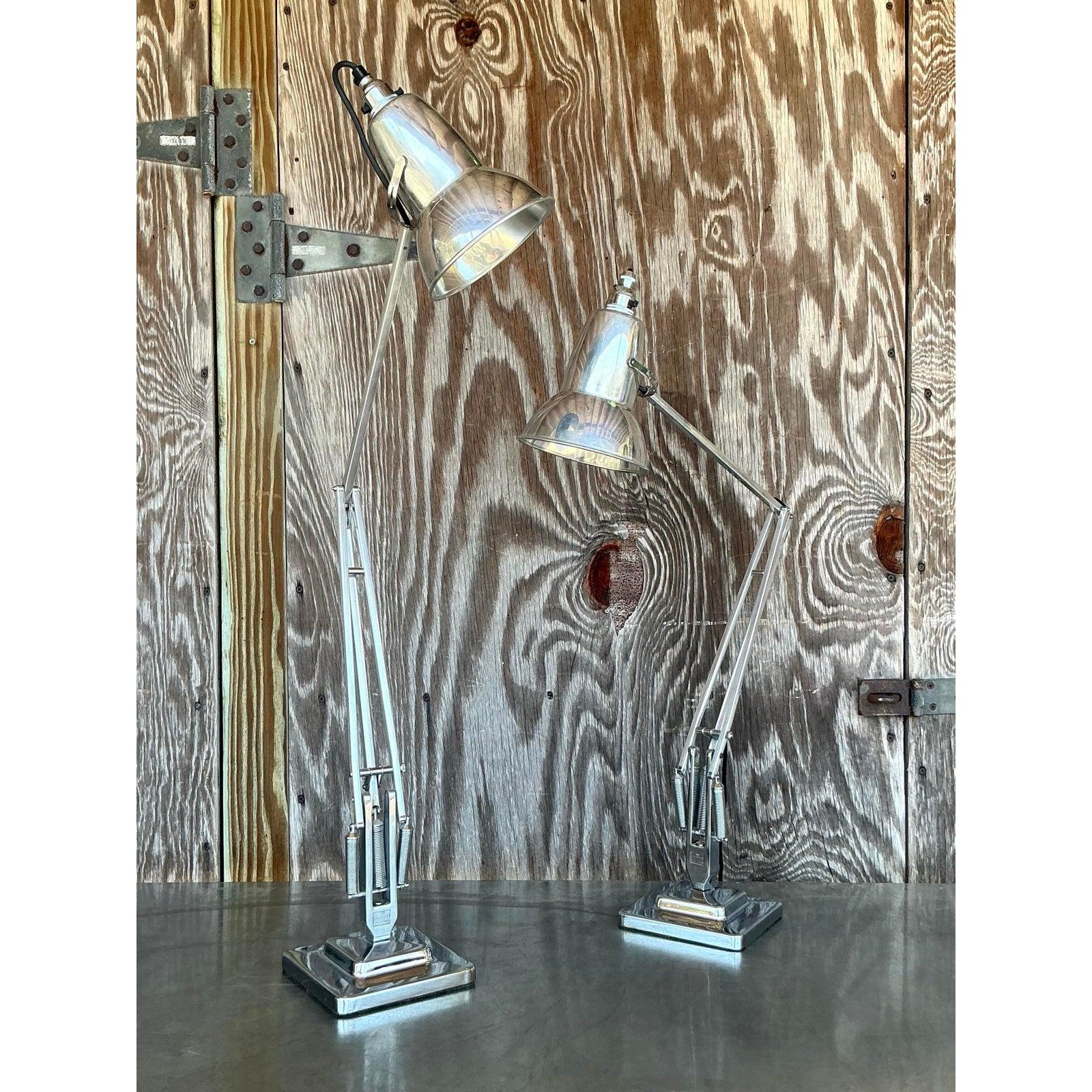 Lampes à col d'oie chromées vintage Boho George Carwardine pour Herbert Terry en vente 2