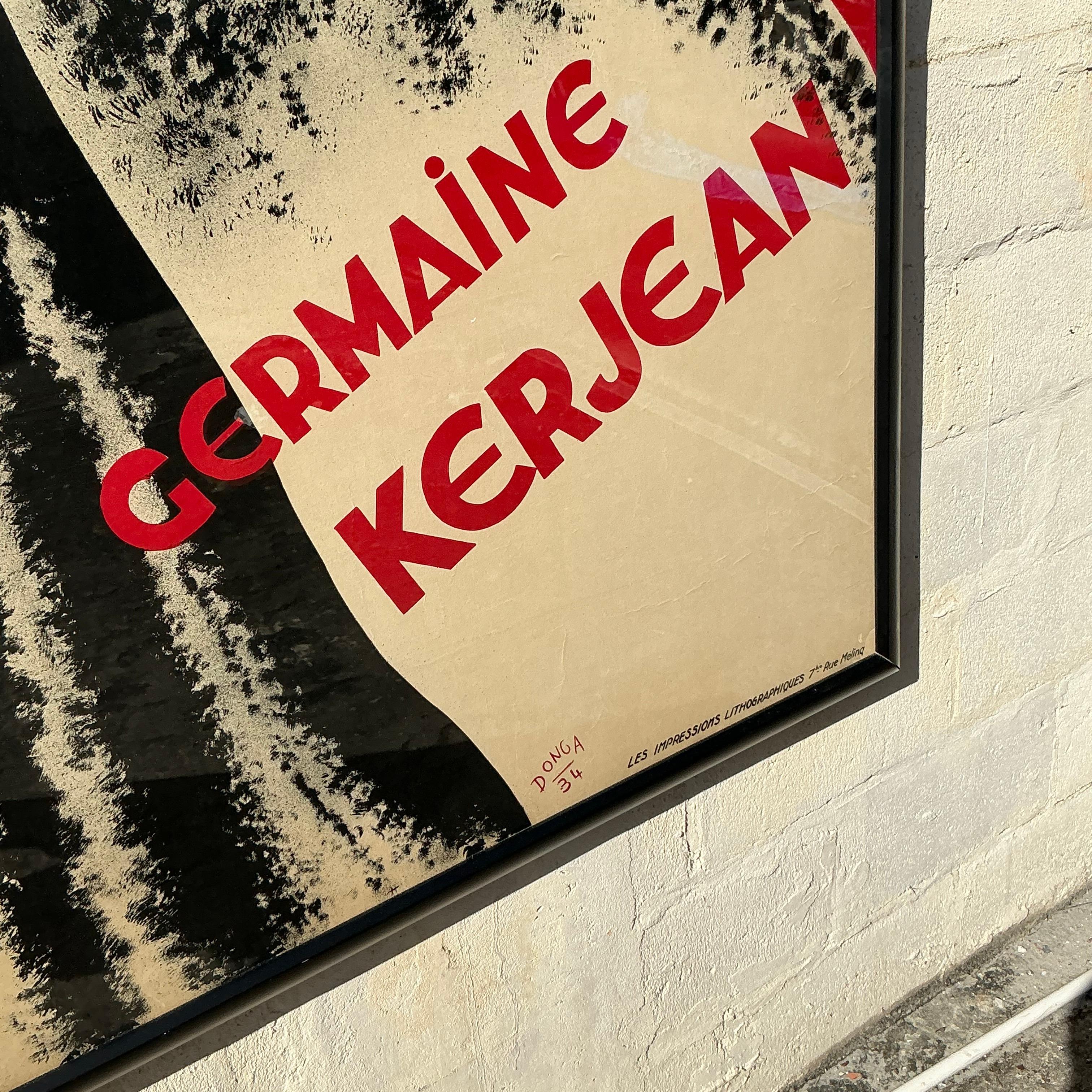 Mid-Century Modern Affiche marquée Boho Germaine Kerman en vente