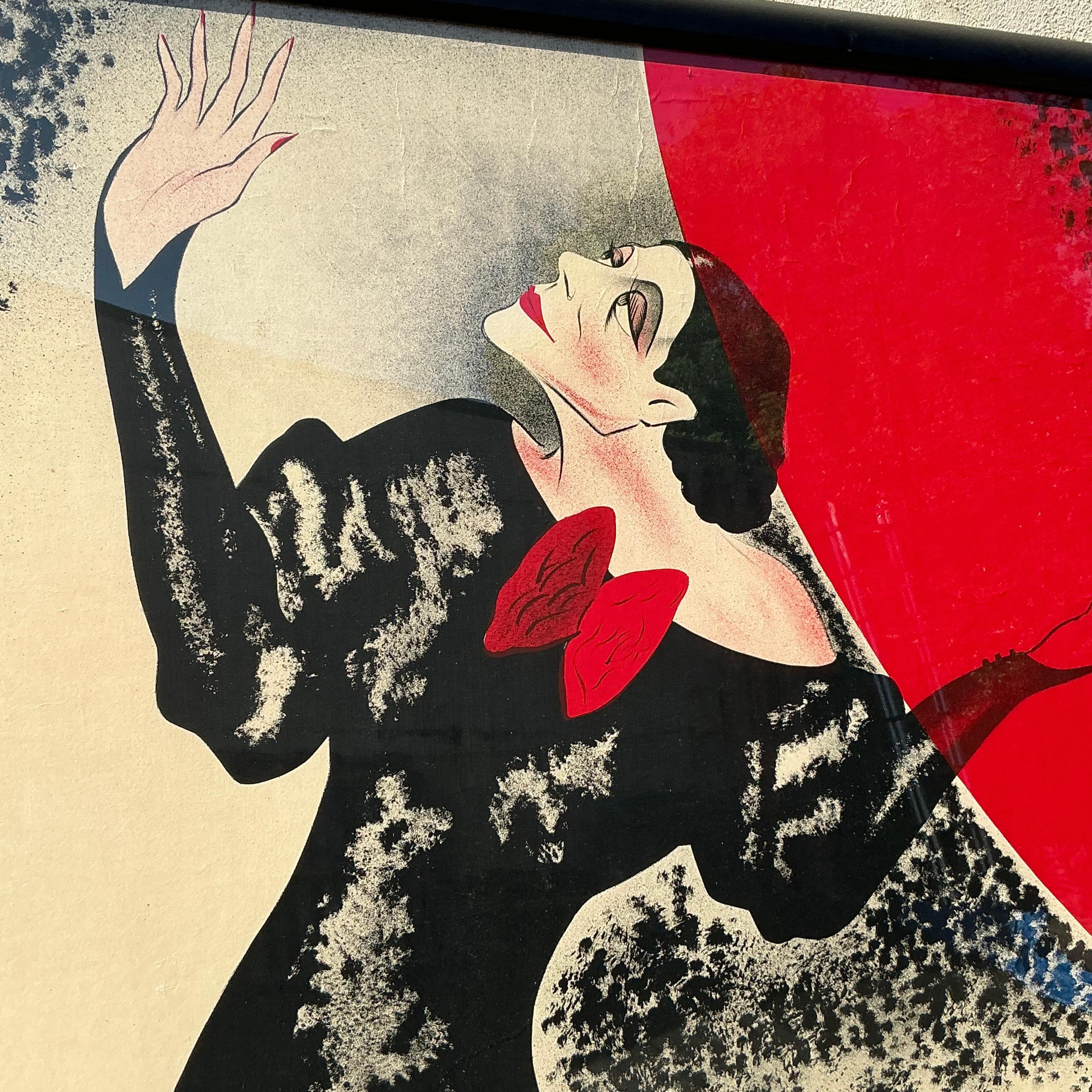 Américain Affiche marquée Boho Germaine Kerman en vente