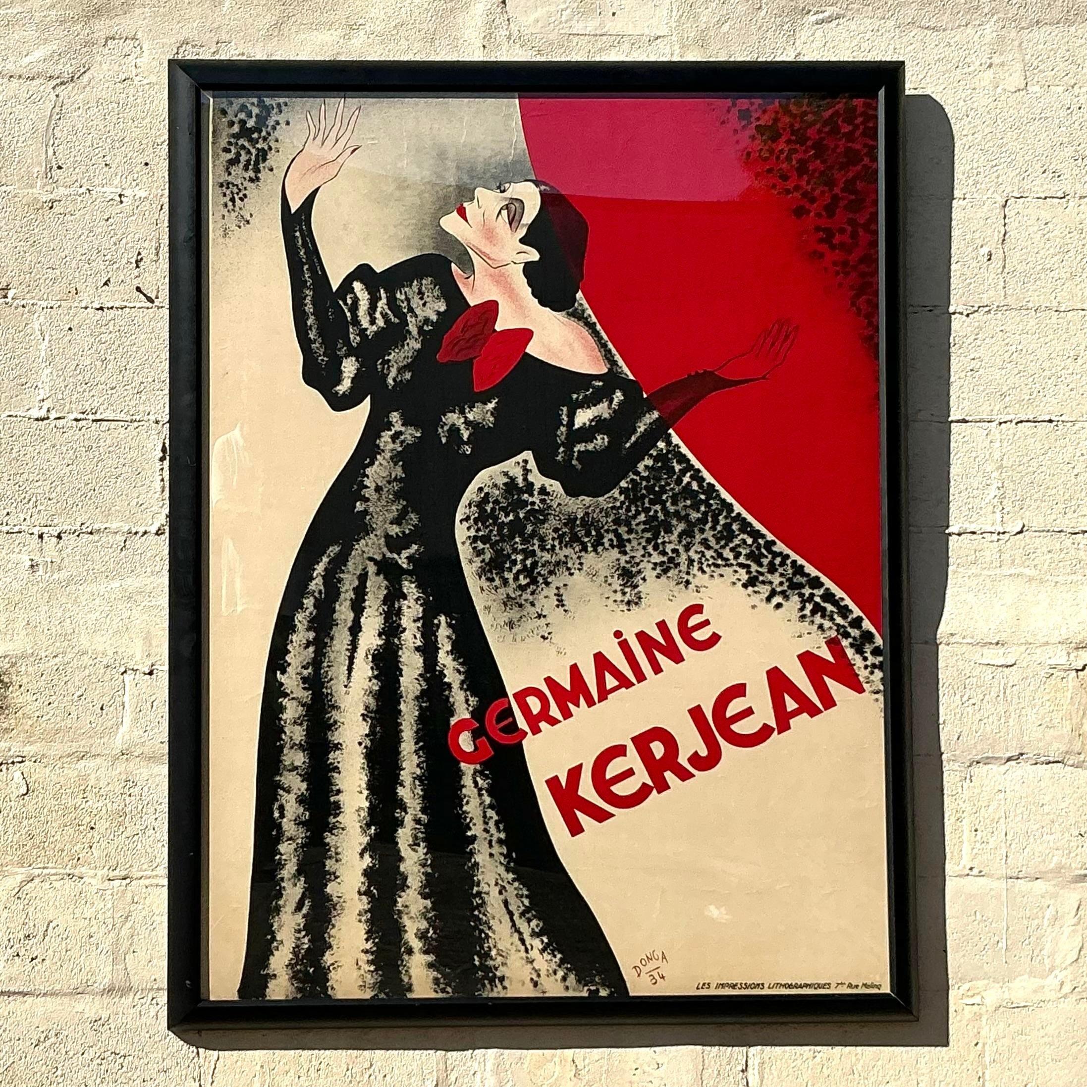 Affiche marquée Boho Germaine Kerman Bon état - En vente à west palm beach, FL