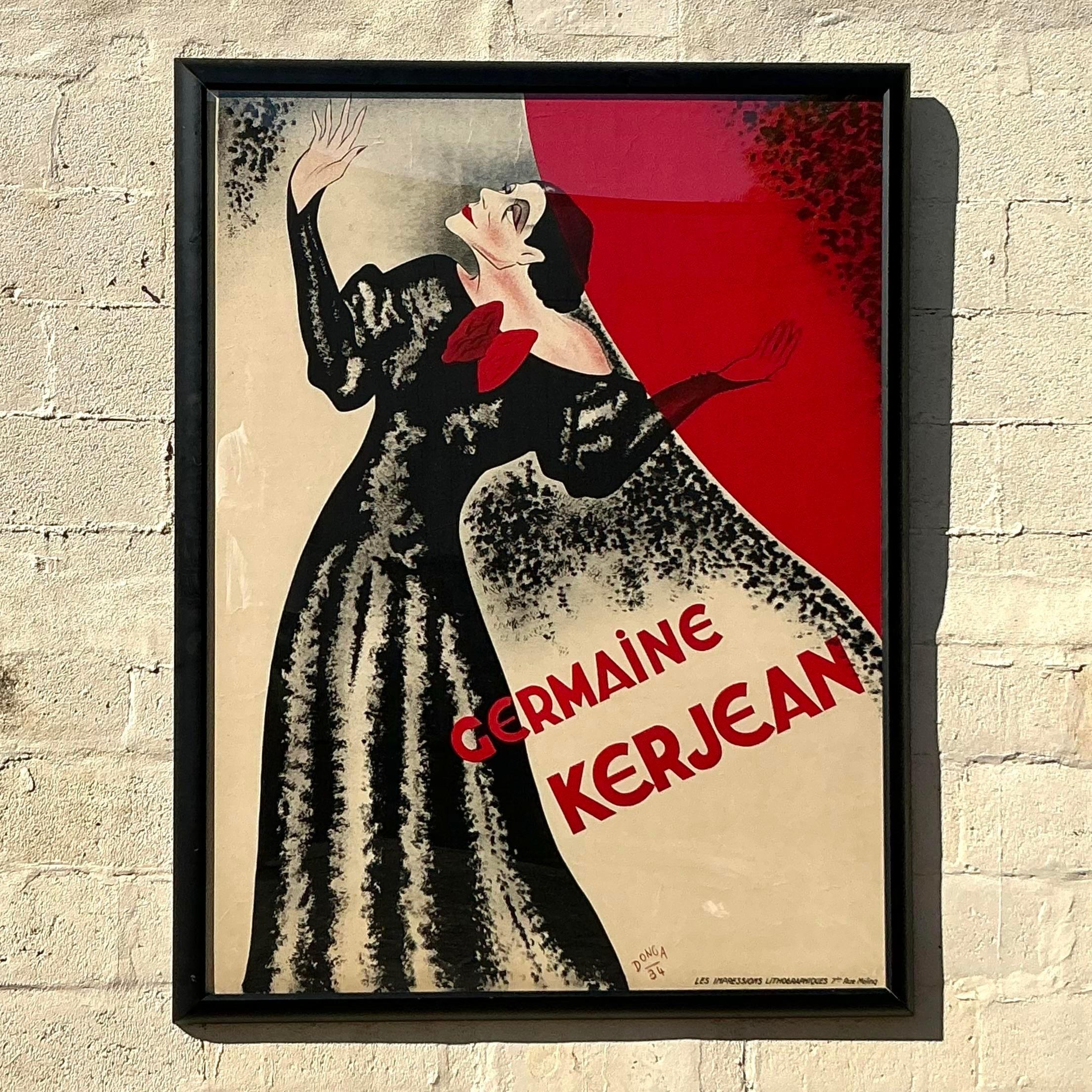 20ième siècle Affiche marquée Boho Germaine Kerman en vente