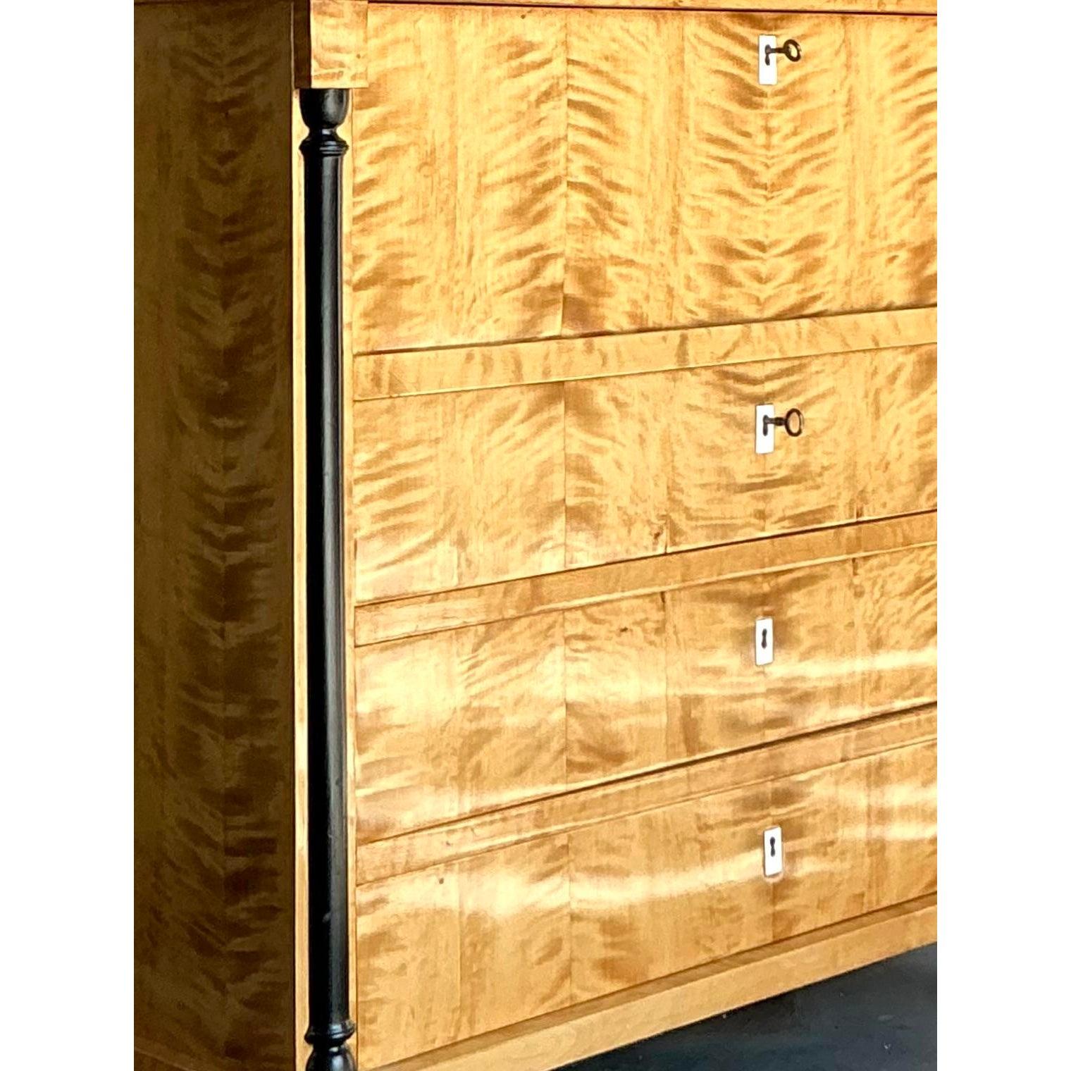 Vintage Boho Deutscher Biedermeier-Schreibtisch im Angebot 8