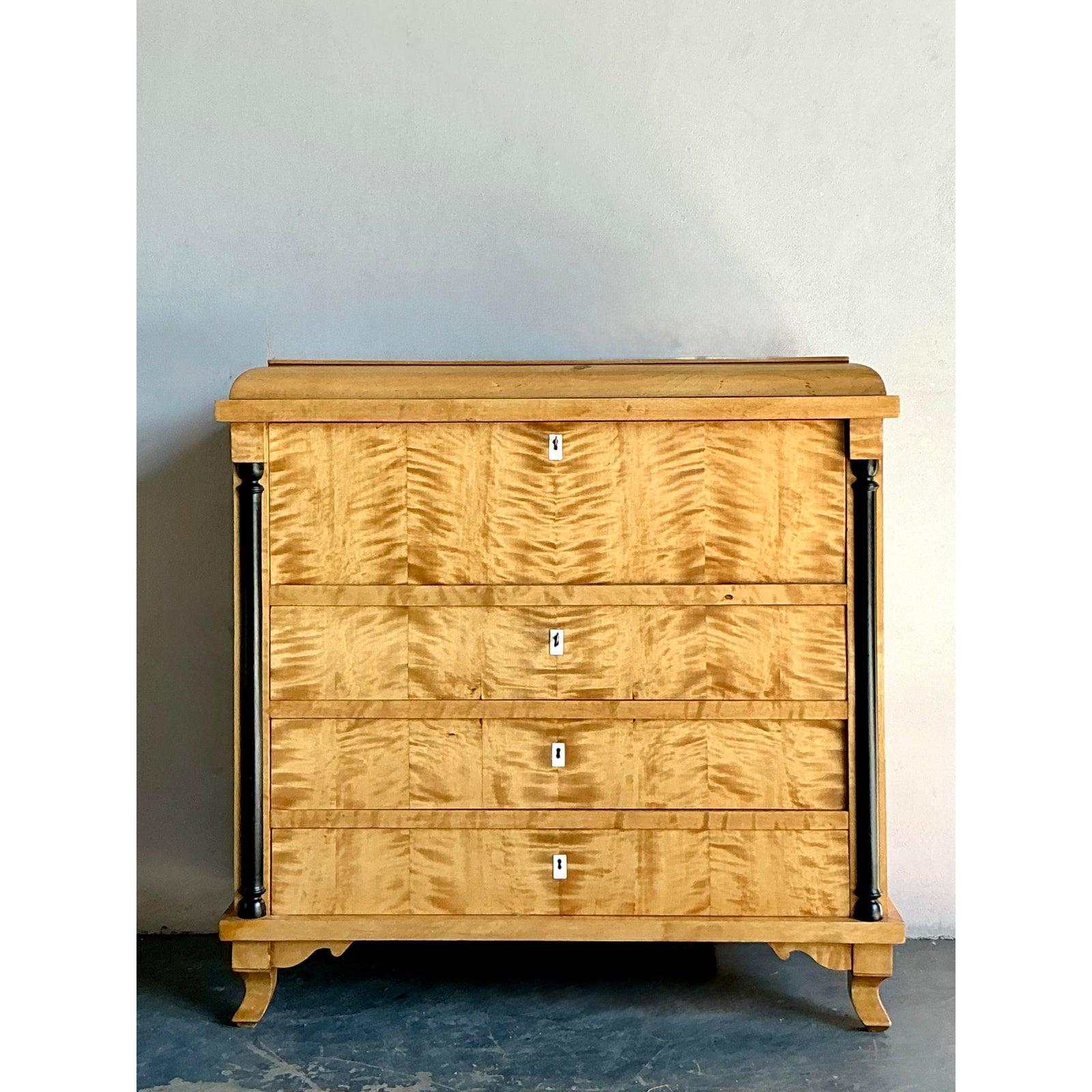 Vintage Boho Deutscher Biedermeier-Schreibtisch im Angebot 3