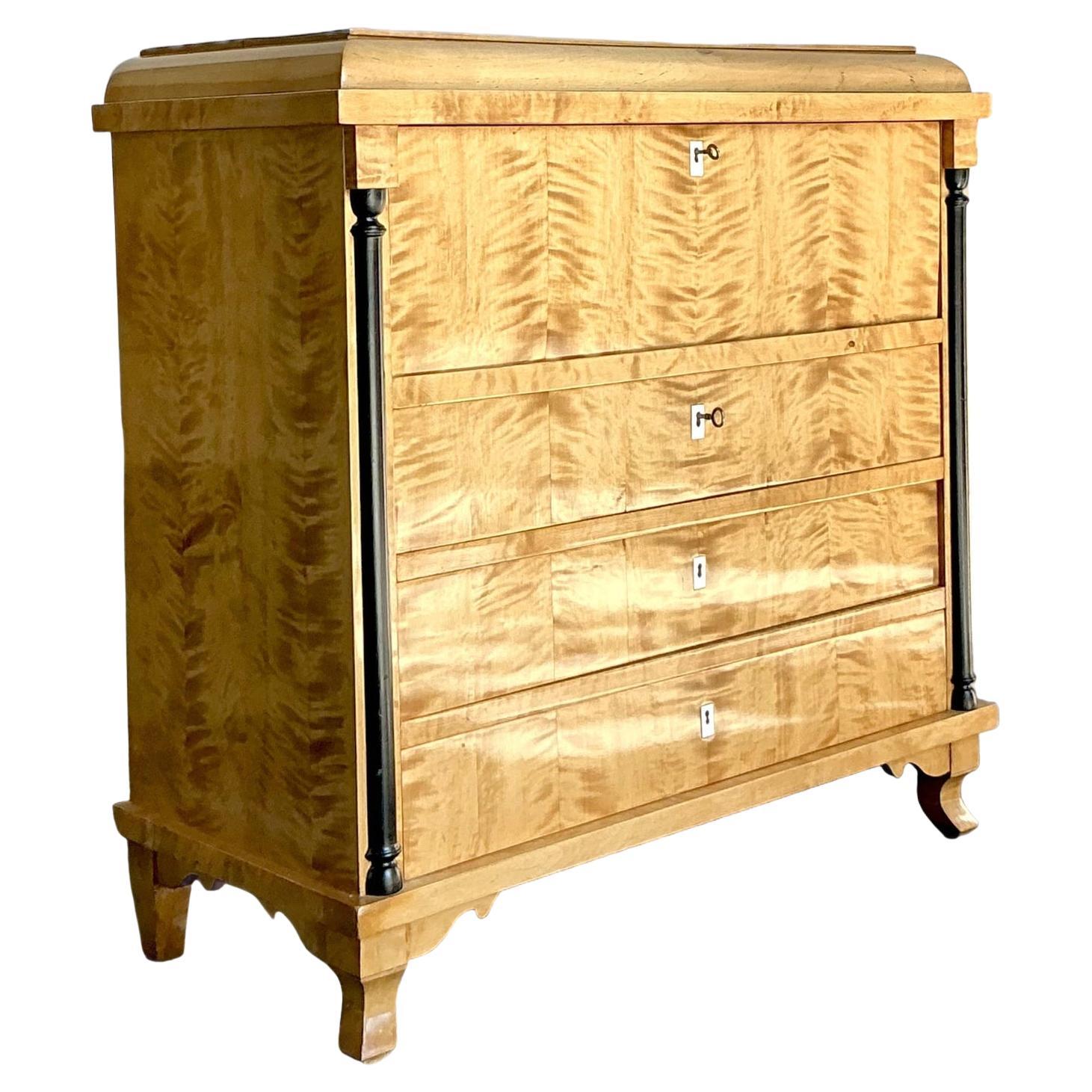 Vintage Boho Deutscher Biedermeier-Schreibtisch im Angebot