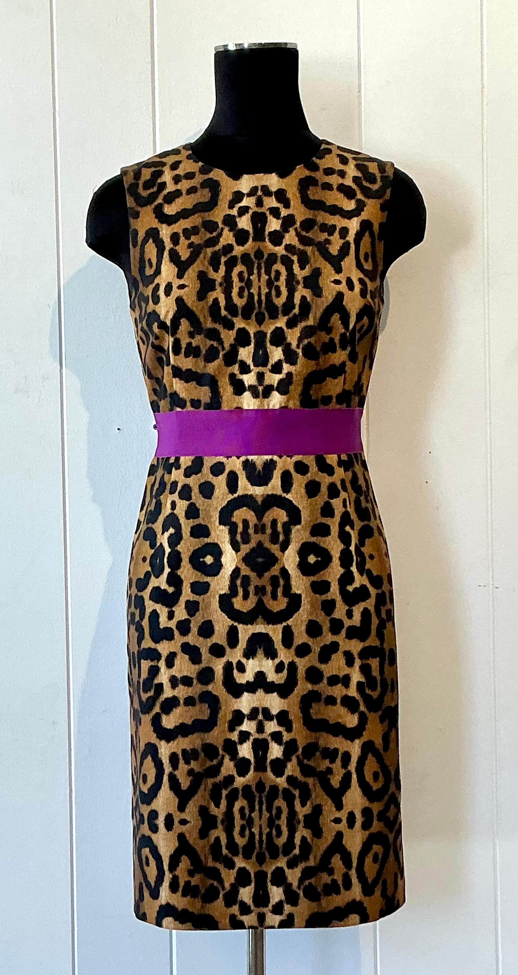 Vintage Boho Giambattista Leopard Dress For Sale 1