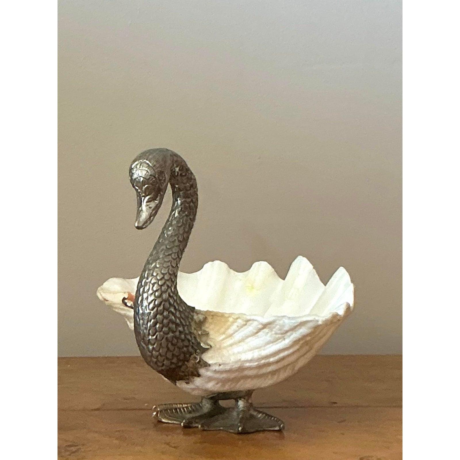 Ciotola gigante Boho con conchiglia di cigno dopo Gabriella Binazzi in vendita 3