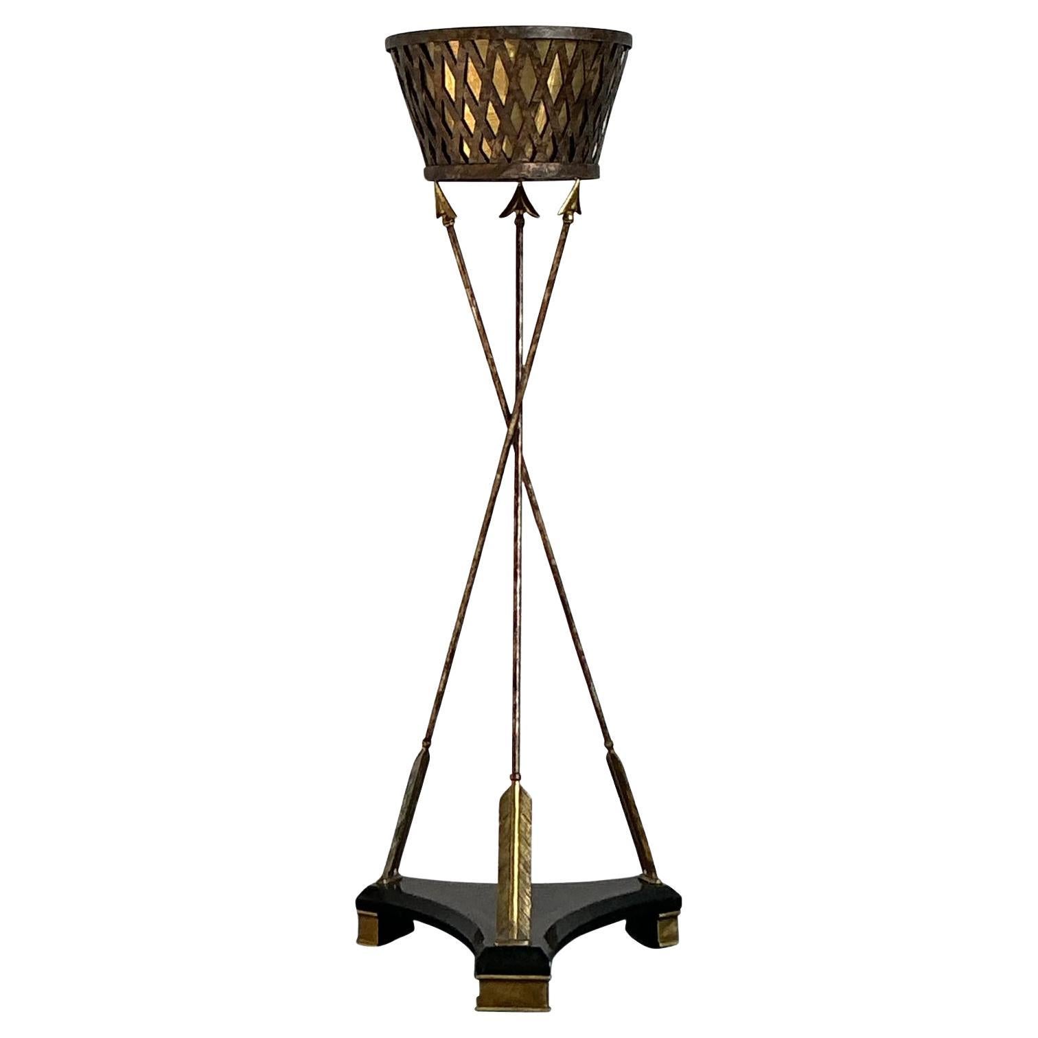 Jardiniere vintage Boho Arrow doré